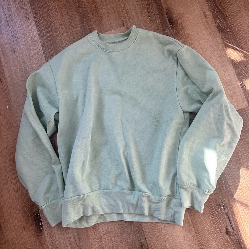 Mint Green Crew Neck Sweatshirt 100% cotton